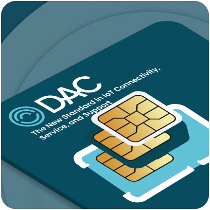 SIM Card with the DAC logo